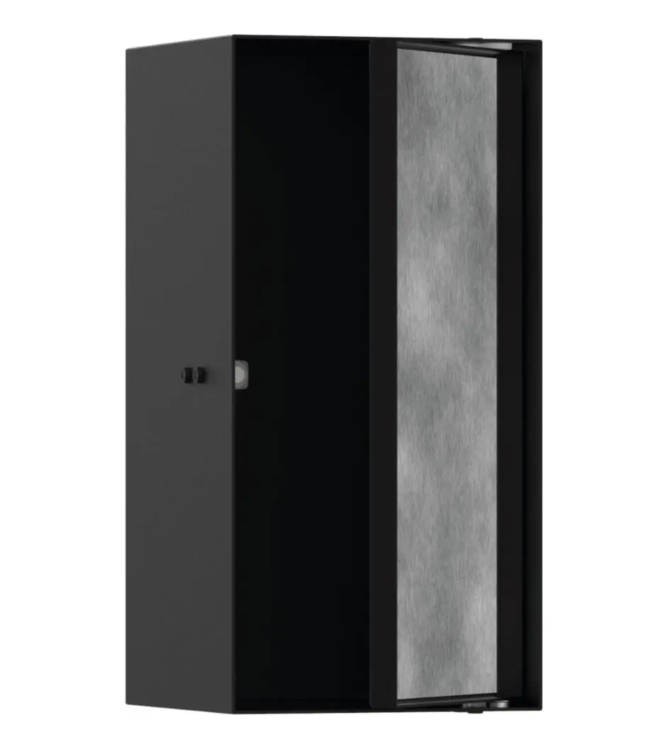 Hansgrohe XtraStoris Rock - sienas niša ar durtiņām, 30x15x14 cm, matēti melna 56088670
