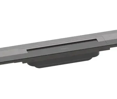 Hansgrohe RainDrain Flex - dušas noteka 1000 ar nerūsējošā tērauda resti, saīsināma, montāžai pie sienas, melni hromēts matēts 56053340