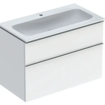 Geberit iCon - izlietnes skapītis komplektā ar izlietni, 90x63x48 cm, balts spīdīgs 502.337.01.2