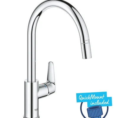 Grohe Start Curve - virtuves izlietnes maisītājs ar izvelkamu dušu, hroms 30562000