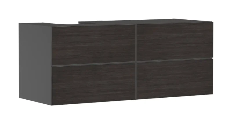 Hansgrohe Xevolos E - izlietnes apakšskapītis 137x56x55 cm, 4 atvilktnes, matēti pelēks/tumšs ozols 54238730