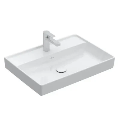Villeroy & Boch Collaro - izlietne 65x47 cm, bez pārplūdes, ar jaucējkrāna caurumu, CeramicPlus, Alpu balts 4A336601