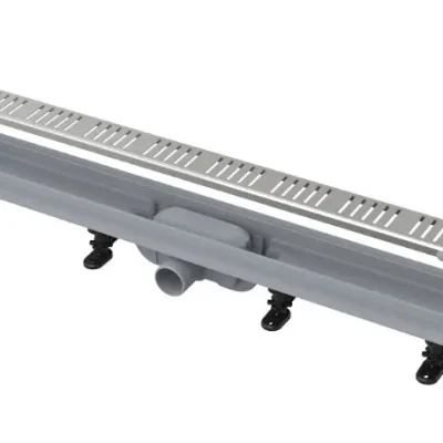 Alcadrain dušas notekas - dušas paliktnis Simple 65 cm, ar malu perforētam režģim, komplektā režģis, nerūsējošā tērauda matējums APZ10-650M
