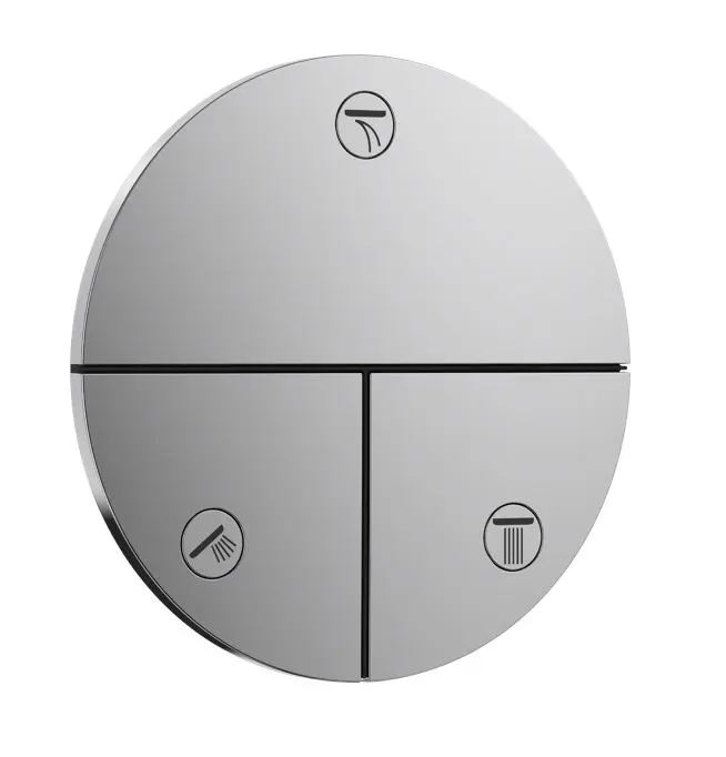 Hansgrohe ShowerSelect Comfort - zemapmetuma vārsts, 3 patērētājiem, hroms 15558000