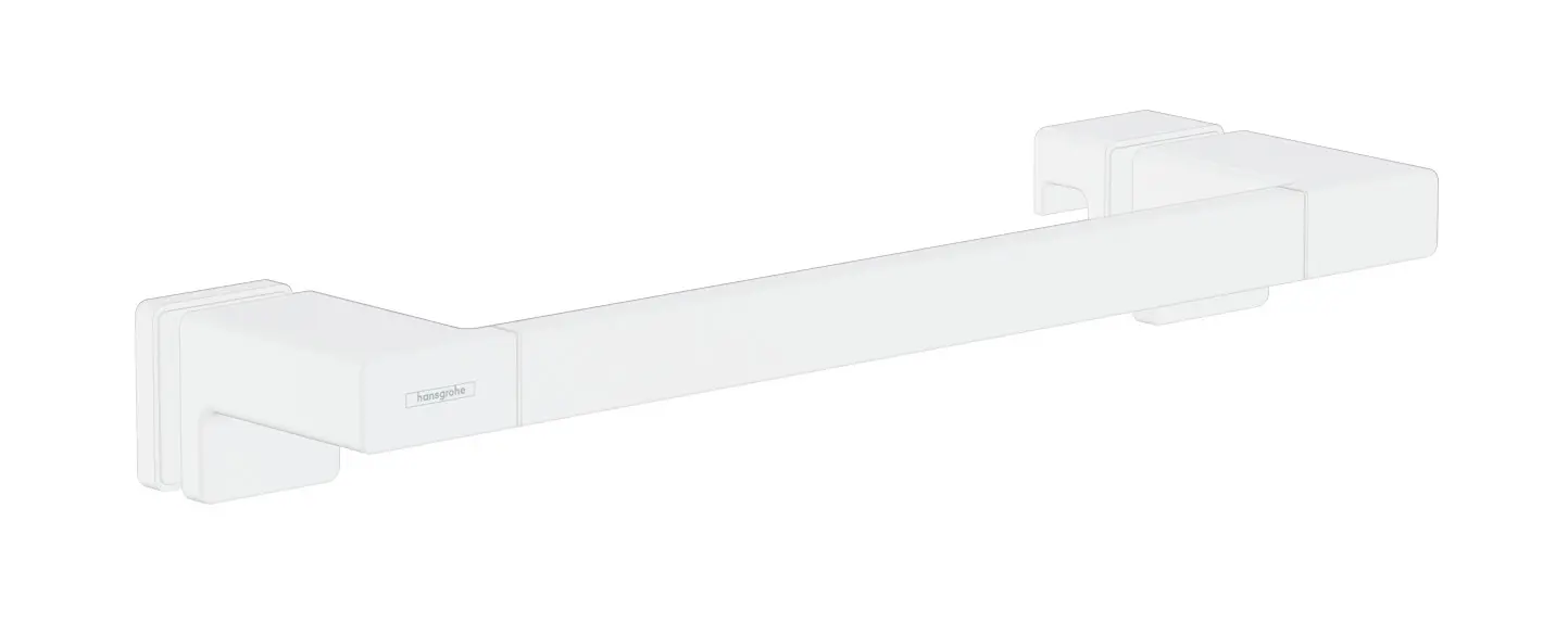 Hansgrohe AddStoris - dušas durvju rokturis, garums: 400 mm, balts matēts 41759700