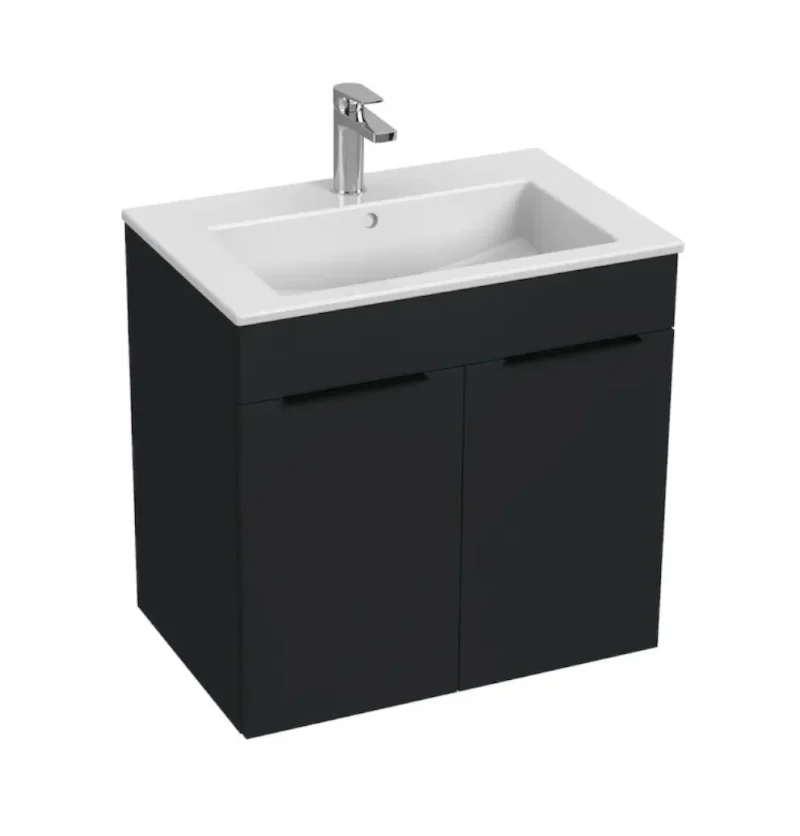 Jika Cube - izlietne ar apakšskapīti 65x43x61 cm, antracīta matēts H4536011763521