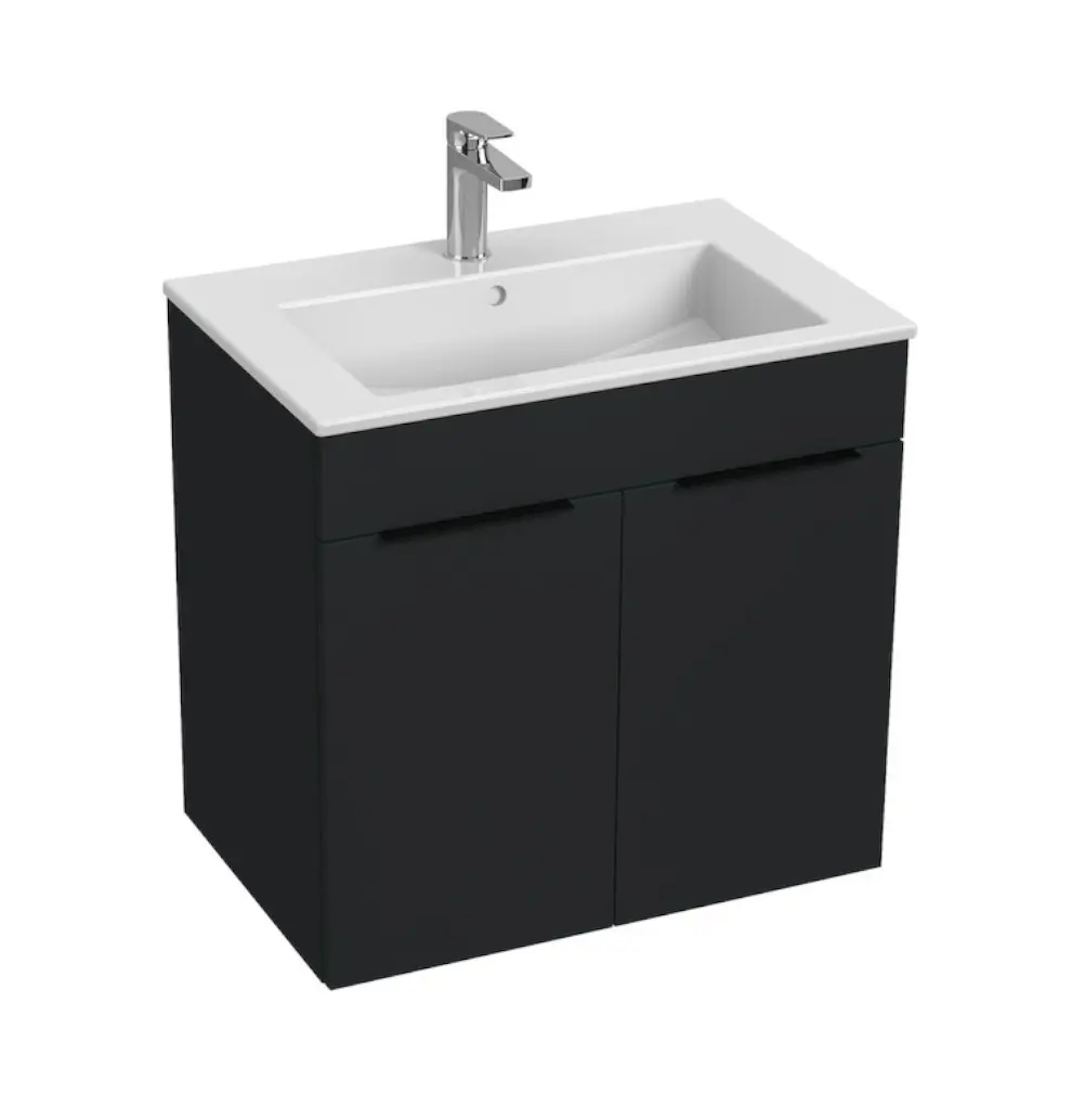 Jika Cube - izlietne ar apakšskapīti 65x43x61 cm, antracīta matēts H4536011763521