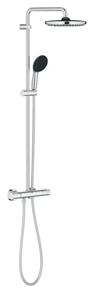 Grohe Vitalio Start - dušas komplekts ar termostatu, diametrs 25 cm, 2 strūklas veidi, hroms 26677001