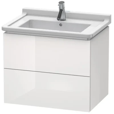 Duravit L-Cube - izlietnes skapītis 56x67x47 cm, 2 atvilktnes, balts spīdīgs LC626402222