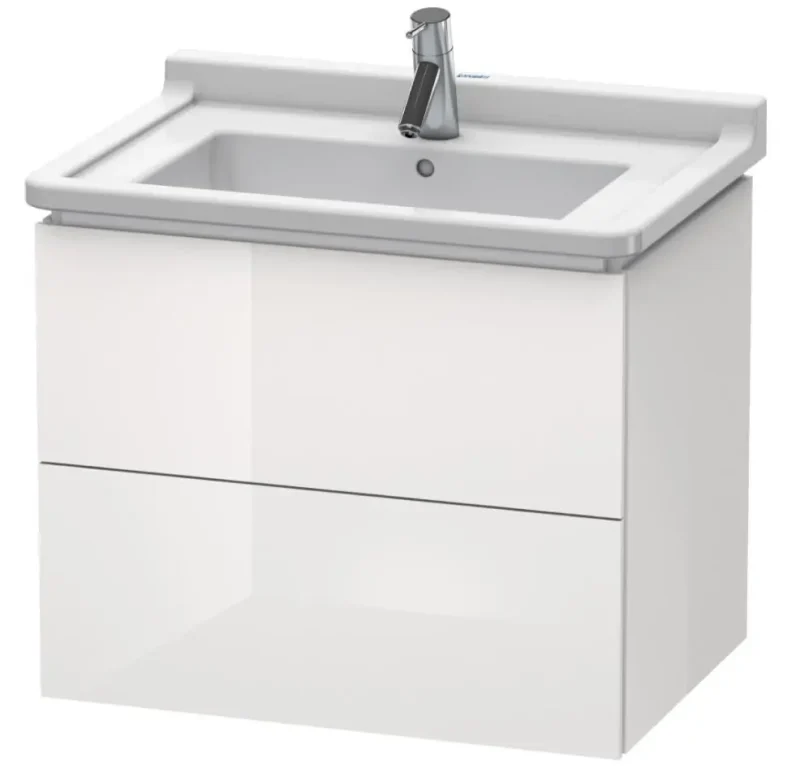 Duravit L-Cube - izlietnes skapītis 56x67x47 cm, 2 atvilktnes, balts spīdīgs LC626402222