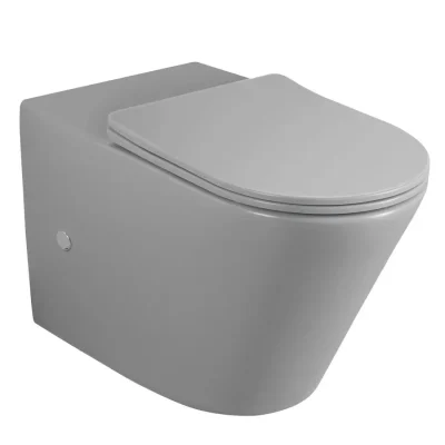 Sapho Paco - WC kombibļoda, Vario izvads, Rimless, pelēka PC1012GR-111