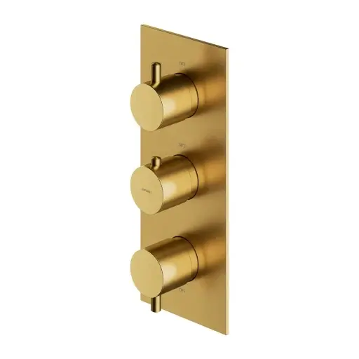 OMNIRES Y - termostata maisītājs, zemapmetuma, 3 patērētājiem, matēts zelts Y1238/KROGLB