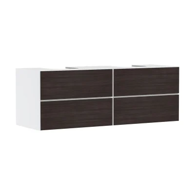 Hansgrohe Xevolos E - izlietnes apakšskapītis 157x56x55 cm, 4 atvilktnes, matēti balts/tumšs ozols 54199730