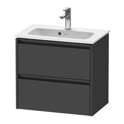 Duravit Ketho.2 - izlietnes skapītis, 55x61x39 cm, 2 atvilktnes, grafīta matēts K25255049490000
