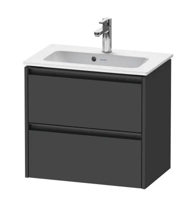 Duravit Ketho.2 - izlietnes skapītis, 55x61x39 cm, 2 atvilktnes, grafīta matēts K25255049490000