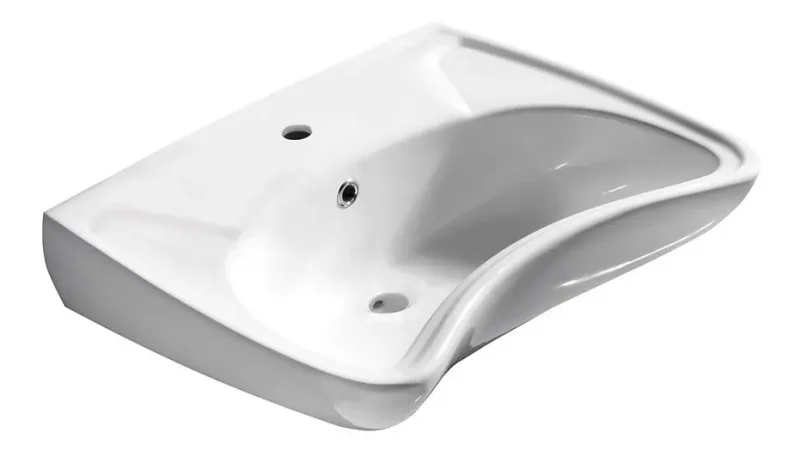 Sapho Disabled - izlietne 595x45,1 cm, barjerbrīva (3001), ar pārplūdi, 1 caurums jaucējkrānam, balta 10TP60060