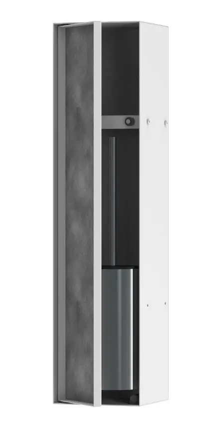 Hansgrohe XtraStoris Rock - zemapmetuma WC birstes turētājs, ar plauktu, balts matēts 56060700