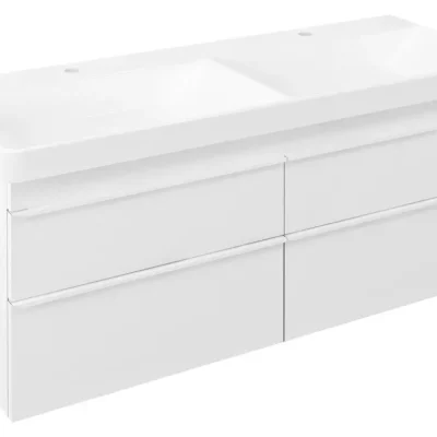 Sapho Sitia - izlietnes skapītis, 116x50x44 cm, 4 atvilktnes, balts matēts SI120-3131
