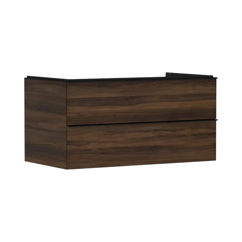 Hansgrohe Xelu Q - izlietnes apakškabinets, 50x98x55 cm, 2 atvilktnes, tumšs riekstkoks/matēti melns 54081670