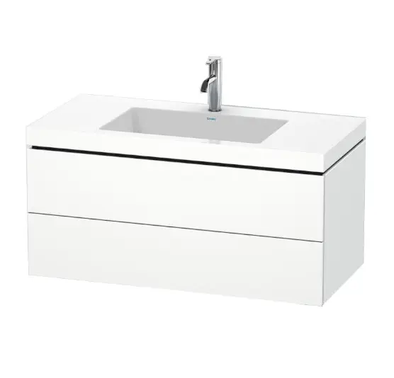 Duravit L-Cube - zemskapītis ar izlietni 50x100x48 cm, 2 atvilktnes, balts matēts LC6928O1818