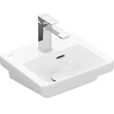 Villeroy & Boch Subway 3.0 - mēbeļu roku mazgājamā izlietne 37x31 cm, ar pārplūdi, ar jaucējkrāna caurumu, Alpu balts 43703701