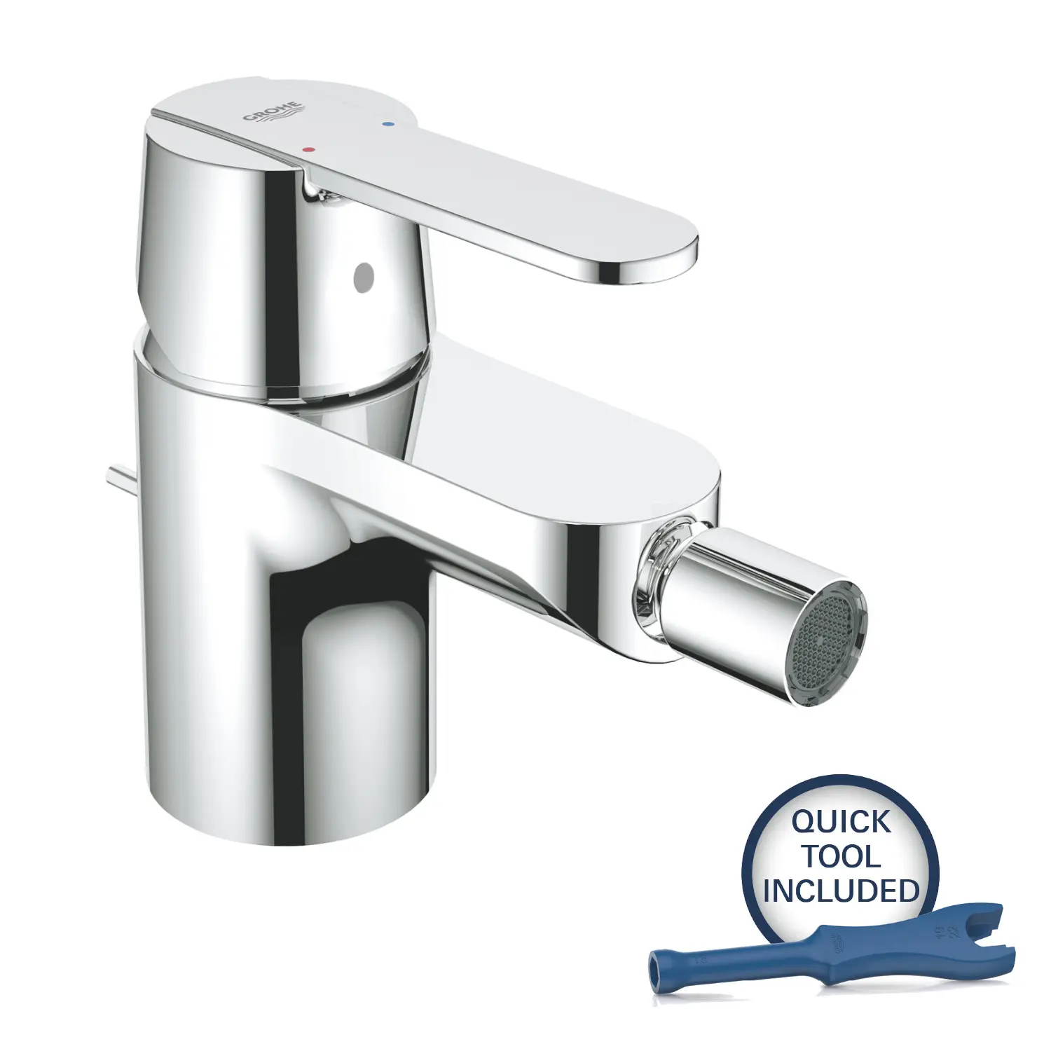 Grohe Get - bideta maisītājs ar noteces komplektu, hroms 32885000