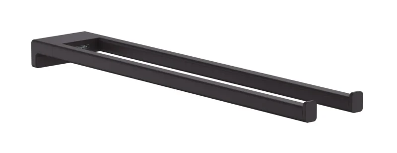 Hansgrohe AddStoris - divu roku dvieļu turētājs, garums: 45 cm, matēti melns 41770670