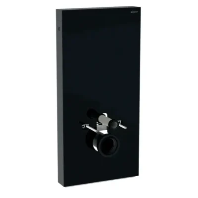 Geberit Monolith - sanitārais modulis sienas WC, 101 cm, pieslēgums apakšā, melns 131.021.SJ.6