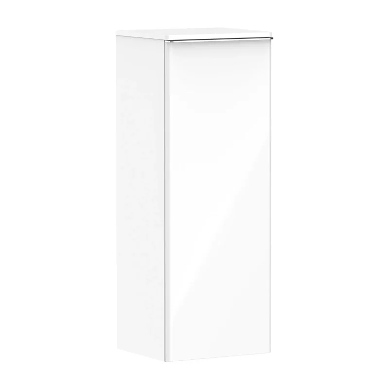 Hansgrohe Xelu Q - sānu skapis 40x107x35 cm, 1 durvis, eņģes labajā pusē, balts spīdīgs/hroms 54131000