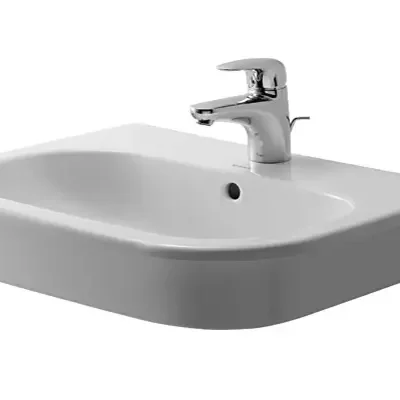 Duravit D-Code - iebūvējama izlietne 55x44 cm, 1 caurums jaucējkrānam, Alpu balts 0337540000