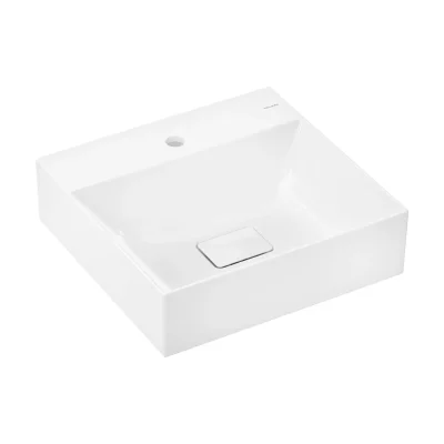 Hansgrohe Xevolos E - rokas izlietne 50x48 cm, bez pārplūdes, ar jaucējkrāna atveri, SmartClean, balta 61090450