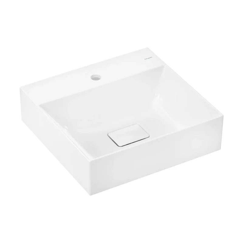 Hansgrohe Xevolos E - rokas izlietne 50x48 cm, bez pārplūdes, ar jaucējkrāna atveri, SmartClean, balta 61090450