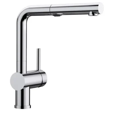 Blanco Linus S - virtuves izlietnes maisītājs ar izvelkamu dušu, hroms 518406