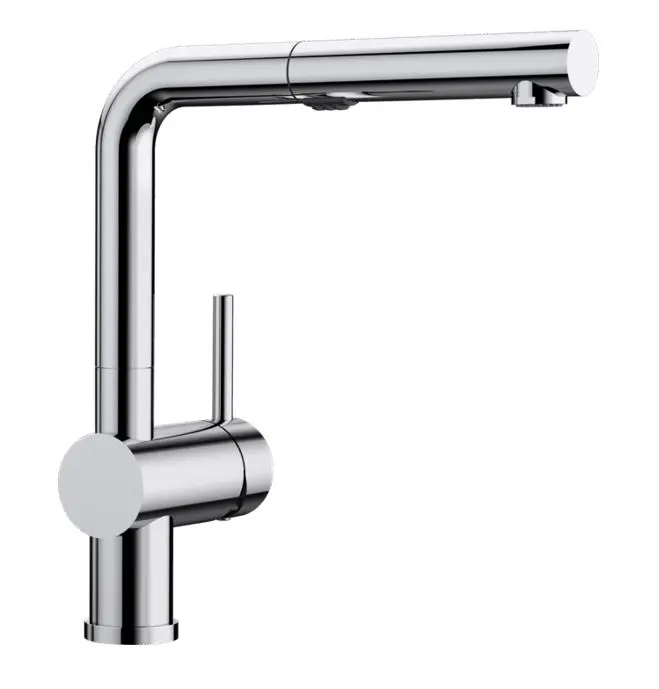 Blanco Linus S - virtuves izlietnes maisītājs ar izvelkamu dušu, hroms 518406