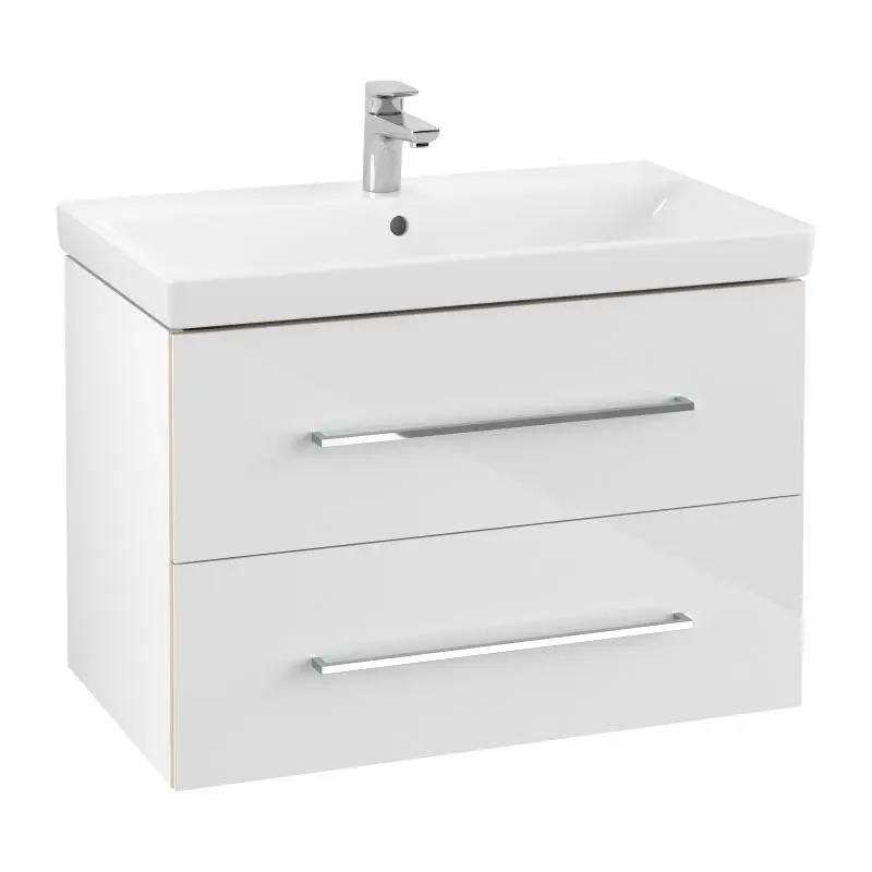 Villeroy & Boch Avento - izlietnes skapītis, 78x51x45 cm , 2 izvelkamās atvilktnes, Crystal White A89100B4
