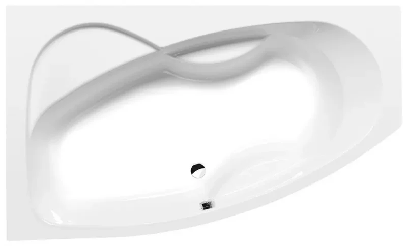 Polysan vannas - Asimetriska vanna MAMBA L, 160x95x44 cm, kreisā, balta 27111