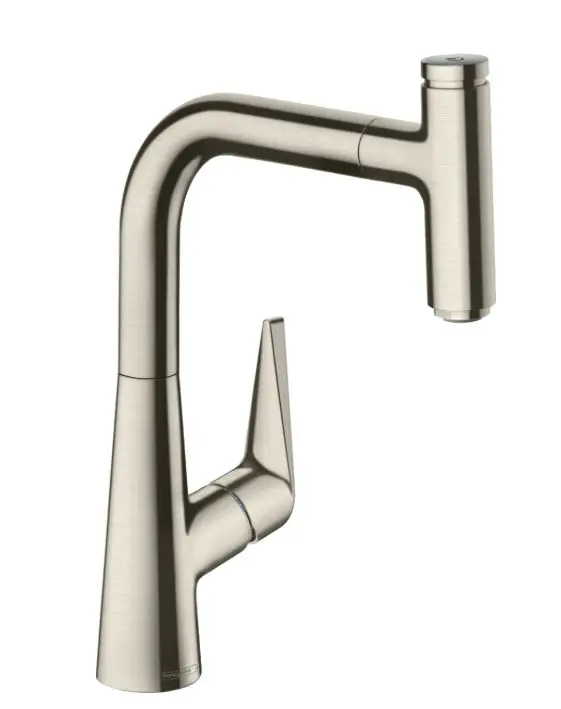 Hansgrohe Talis Select M51 - virtuves izlietnes maisītājs M5115-H220 ar izvelkamu trauku dušu, sBOX, nerūsējošais tērauds 73852800