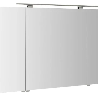 Sapho Riwa - spoguļskapis ar LED apgaismojumu, 121x70x17 cm, 3 durvis, balts spīdīgs RIW120-0030
