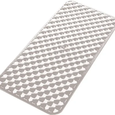 Aqualine Geo - vannas paklājiņš 36x71 cm ar pretslīdes funkciju, gumija, balts 97367102