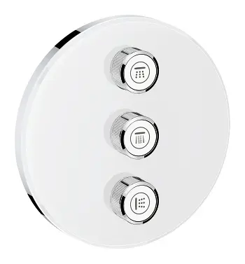 Grohe Grohtherm SmartControl - zemapmetuma vārsts 3 patērētājiem, Moon White 29152LS0