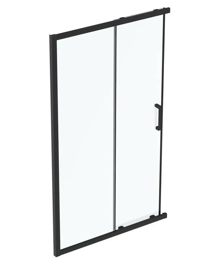 Ideal Standard Connect 2 - bīdāmās dušas durvis, divdaļīgas, 120 cm, melns/caurspīdīgs K9264V3