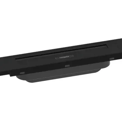 Hansgrohe RainDrain Flex - dušas noteka 800 ar nerūsējošā tērauda resti, saīsināma, brīva montāža, matēti melna 56044670