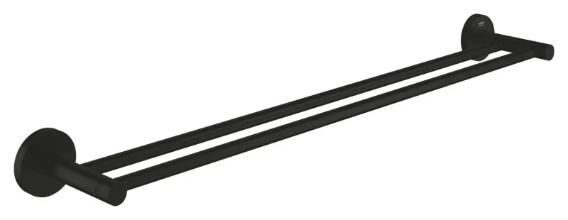 Grohe QuickFix Start - divu roku dvieļu turētājs, melns matēts 412032430