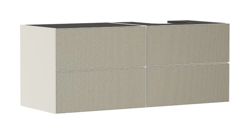 Hansgrohe Xevolos E - izlietnes skapītis 137x56x55 cm, 4 atvilktnes, matēti bēšs/bronza 54240390