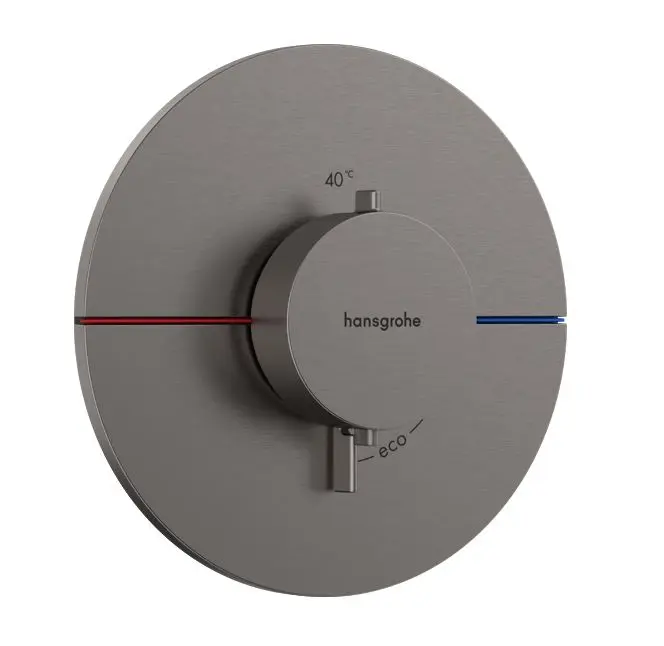 Hansgrohe ShowerSelect Comfort - zemapmetuma termostata maisītājs, hroms melns birstēts 15559340