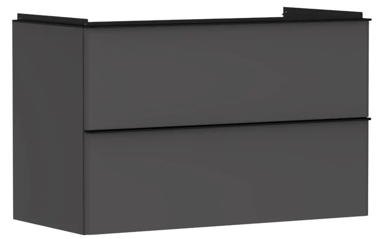 Hansgrohe Xelu Q - izlietnes skapītis, 63x98x50 cm, 2 atvilktnes, matēti pelēks/matēti melns 54032670