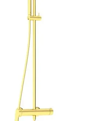 Ideal Standard La Dolce Vita - dušas komplekts ar maisītāju, diametrs 30 cm, birstēts zelts BD674A2