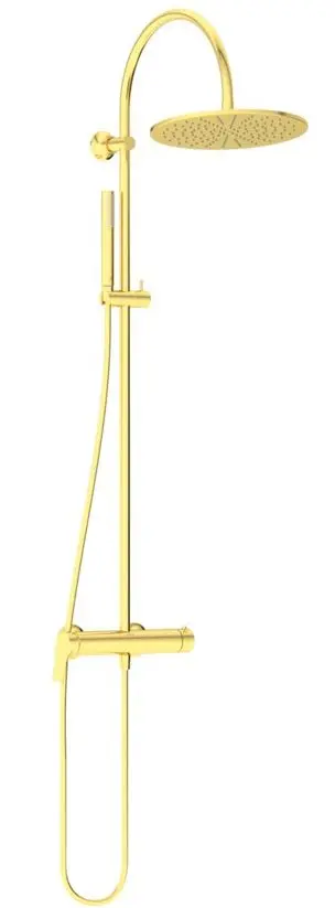 Ideal Standard La Dolce Vita - dušas komplekts ar maisītāju, diametrs 30 cm, birstēts zelts BD674A2