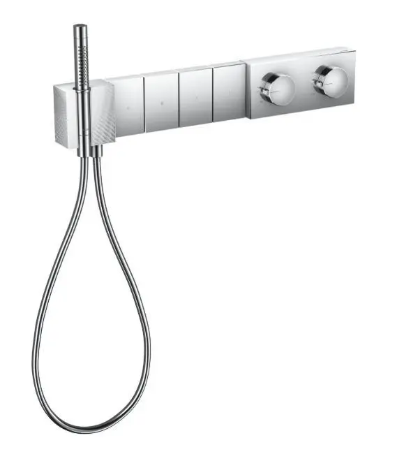 Axor Edge - termostata dušas maisītājs Select 610/100 - zemapmetuma 4 patērētājiem, hroms / dimanta slīpējums 46721000