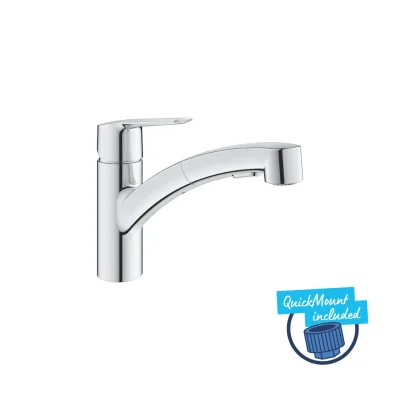Grohe QuickFix Start - virtuves izlietnes maisītājs ar izvelkamu dušu, hroms 1012400000